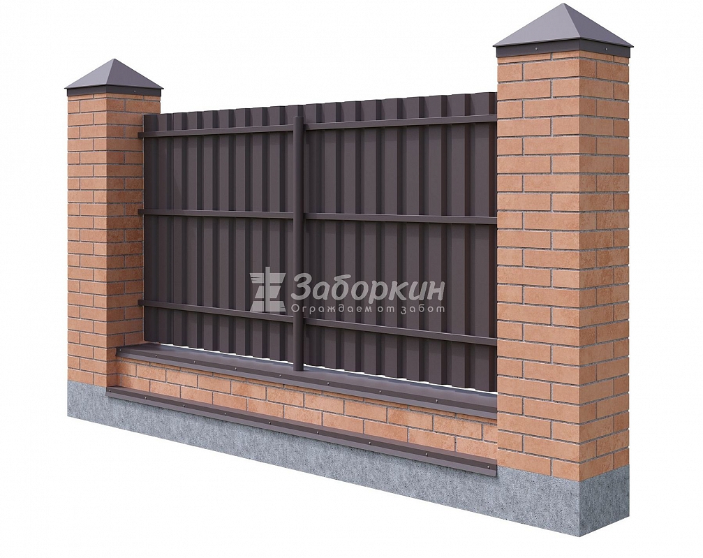 Монолитный забор
