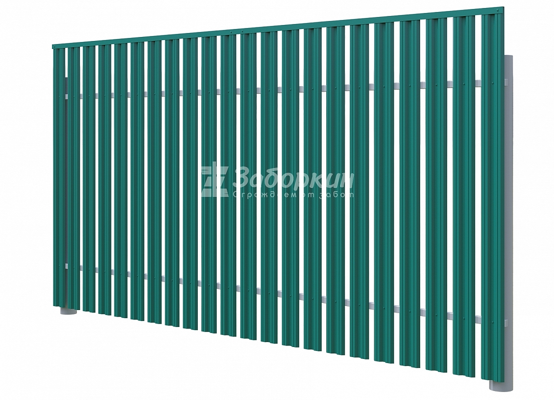 Забор из евроштакетника